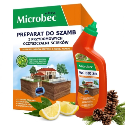 BROS - Microbec ULTRA 1 kg + Żel WC BIO 500 ml 