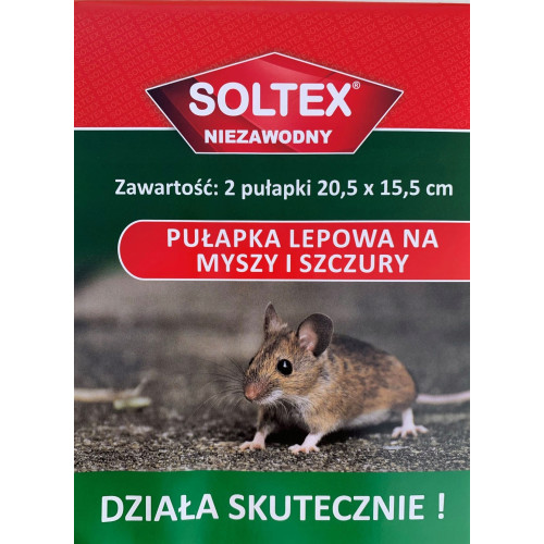 SOLTEX - PUŁAPKA LEPOWA NA MYSZY I SZCZURY 2 szt