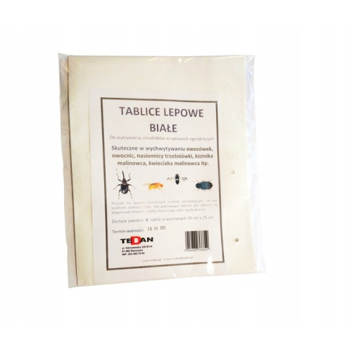TED - TABLICE LEPOWE BIAŁE 6szt