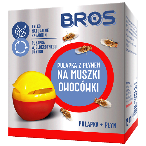 BROS - PUŁAPKA NA MUSZKI OWOCÓWKI + PŁYN